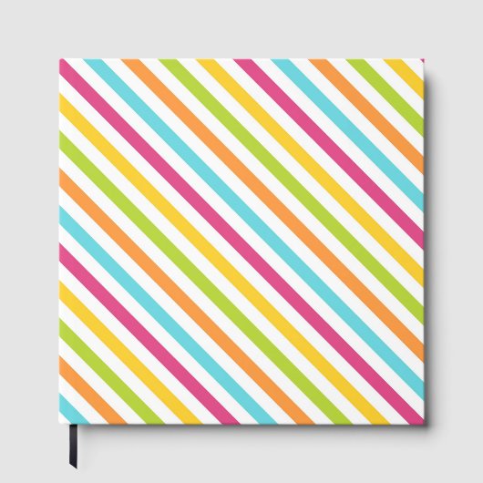 Diagonal stripes in vibrant colors ゲストブック (正面)