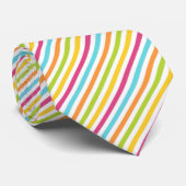 Diagonal stripes in vibrant colors ネクタイ (ロール)