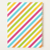 Diagonal stripes in vibrant colors planner プランナー手帳 (裏面)