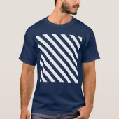 Diagonal Stripes Mono Pattern  Tシャツ (正面)