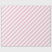 Diagonal white and pink stripes pattern ラッピングペーパー (フラット)