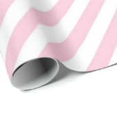 Diagonal white and pink stripes pattern ラッピングペーパー (ロールコーナー)