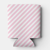 Diagonal white and pink stripes pattern 缶クーラー (裏面)
