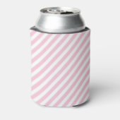 Diagonal white and pink stripes pattern 缶クーラー (缶裏面)