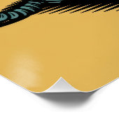 "Dial 'Like'" Retro Phone with Pop Art Emoji ポスター (コーナー)