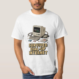 Dial-Up Internet Survivor – Retro Vintage Nostalgi Tシャツ