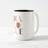 Dialogue Faces Gradient Letters Mug ツートーンマグカップ (正面右)