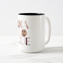 Dialogue Faces Gradient Letters Mug ツートーンマグカップ