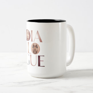 Dialogue Faces Gradient Letters Mug ツートーンマグカップ