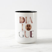 Dialogue Faces Gradient Letters Mug ツートーンマグカップ (中央)