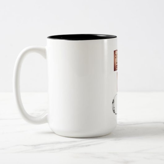 Dialogue Faces Gradient Letters Mug ツートーンマグカップ (左)