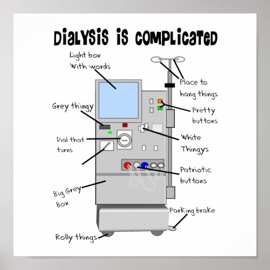 Dialysis Humor Gifts for Nurses, Techs, Patients ポスター (正面)