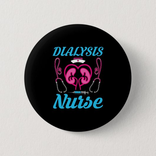 Dialysis Nurse 缶バッジ (正面)