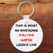 dialysis nurse, awesome キーホルダー (正面)