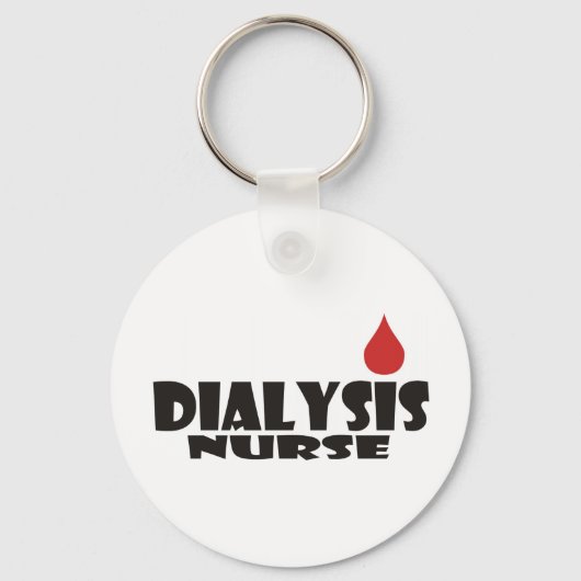 Dialysis Nurse Blood Drop Dot キーホルダー (正面)