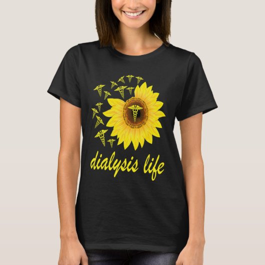Dialysis nurse Patient Care Nephrology Technician Tシャツ (正面)