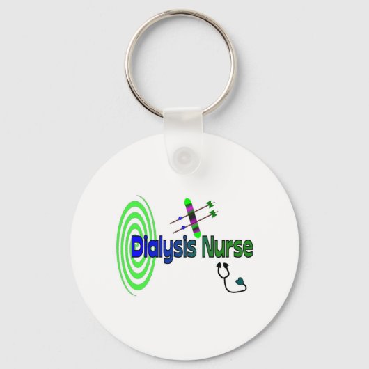 "Dialysis Nurse" Unique graphics Gifts キーホルダー (正面)