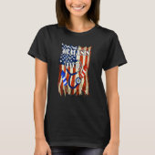Dialysis Tech 4th Of July American Flag Stethoscop Tシャツ (正面)