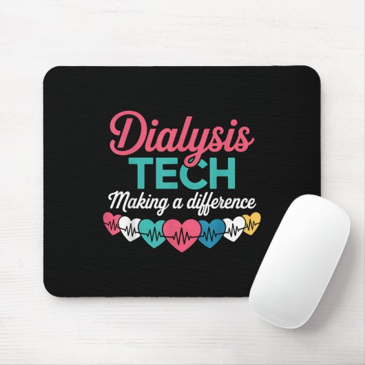 Dialysis Tech Making A Difference Technician Heart マウスパッド (マウス)