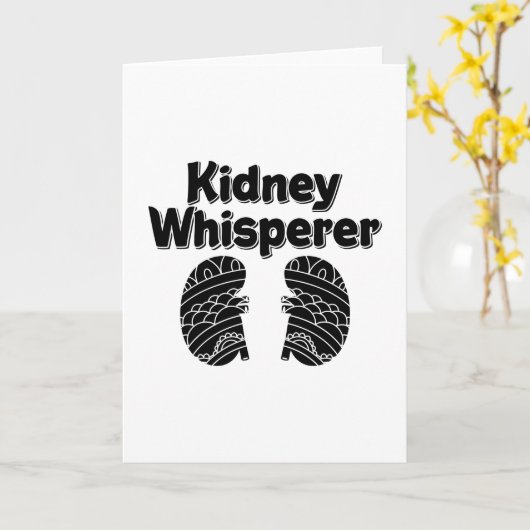 Dialysis Tech Nurse Kidney Whisperer Nephrology カード (黄色い花)