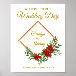 Diamod & Poinsettias Christmas Inspired Wedding ポスター