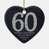 Diamond 60th Anniversary Custom Heart セラミックオーナメント (裏面)