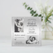 Diamond 60th Wedding Anniversary Double Photo 招待状 (スタンド正面)