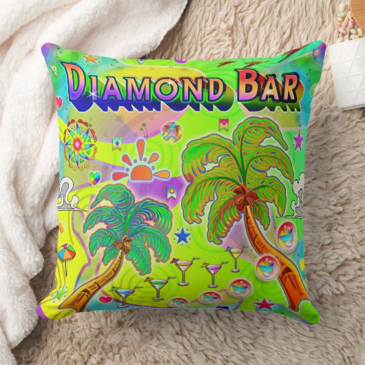 Diamond Bar Mind Focus Pillow クッション (ブランケット)