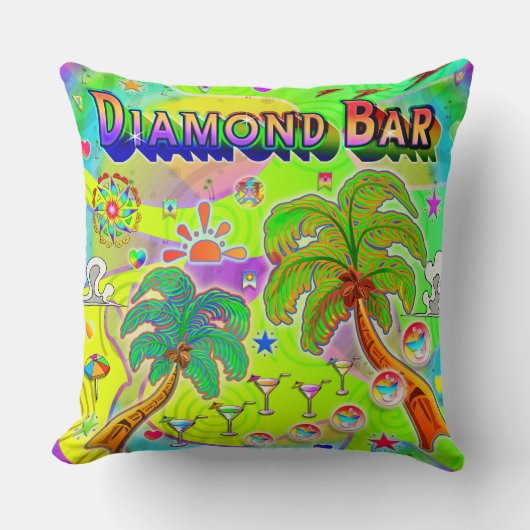 Diamond Bar Mind Focus Pillow クッション (正面)