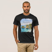 Diamond Beach Bali Watercolor Turquoise Sea Tシャツ (正面フル)