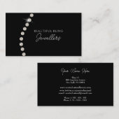 Diamond Black Bling Jewellery Store Gift Merchant 名刺 (正面/裏面)