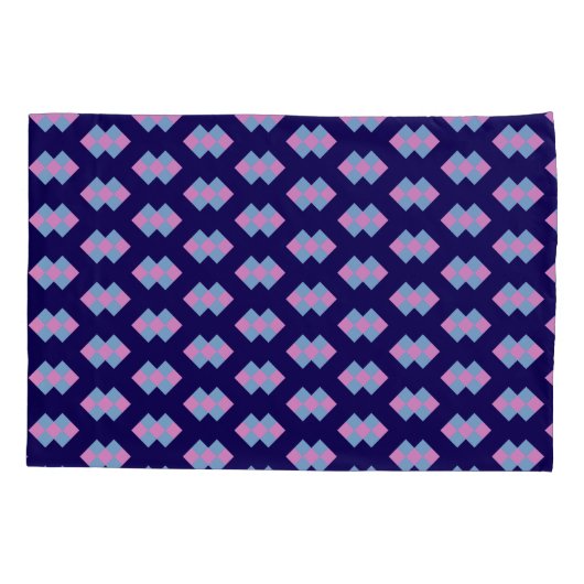 Diamond Blue Pillowcase 枕カバー (裏面-左)