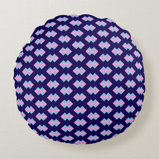 Diamond Blue Round Pillow ラウンドクッション (正面)