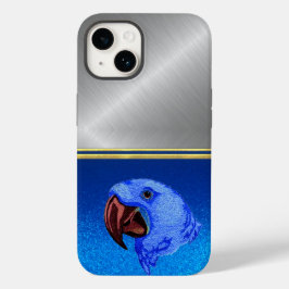 Diamond Blue Sparkle Parrot Bird Lover Case Case-Mate iPhone 14ケース