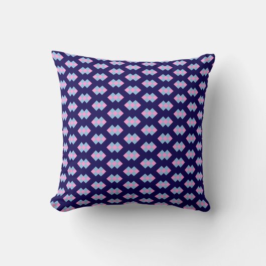 Diamond Blue Throw Pillow クッション (正面)