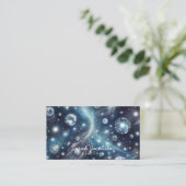 Diamond Celestial Business Card – Cosmic Night Sky 名刺 (スタンド正面)
