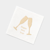 Diamond Champagne Glass Happy New Year 箔ナプキン (左)