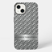 Diamond Cut Metal Plate iPhoneケース (裏面)