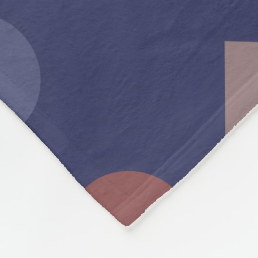 Diamond-Dot Retro Geometric Pattern フリースブランケット (角)