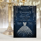 Diamond Dress Sparkle Quinceanera Invitation 招待状