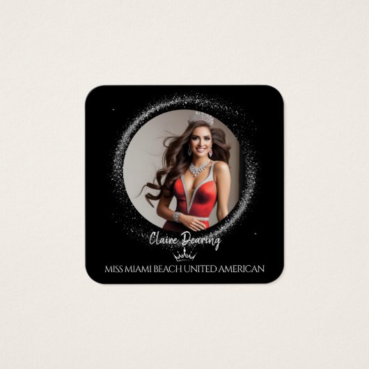 Diamond Dust QR Code Photo Profile Card (正面)