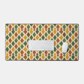  Diamond Grid Geometric - 70s Retro Lattice デスクマット (キーボード&マウス)