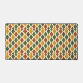  Diamond Grid Geometric - 70s Retro Lattice デスクマット (正面)