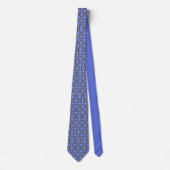 Diamond Grid Neck Tie with Lavender Accent ネクタイ (正面)