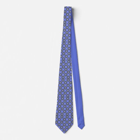 Diamond Grid Neck Tie with Lavender Accent ネクタイ (正面)