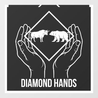 Diamond Hands — 窓用ステッカー ウィンドウサイン