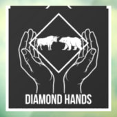 Diamond Hands — 窓用ステッカー ウィンドウサイン (シート3)