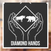 Diamond Hands — 窓用ステッカー ウィンドウサイン (シート2)