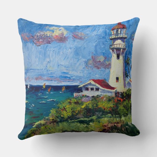Diamond Head Lighthouse Hawaii pillow クッション (裏面)