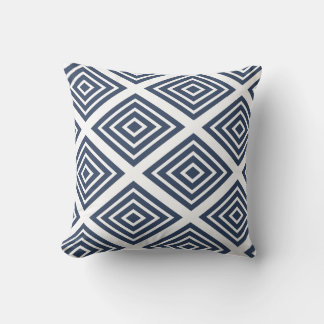 Diamond [indigo] - Japanese Traditional Pattern クッション